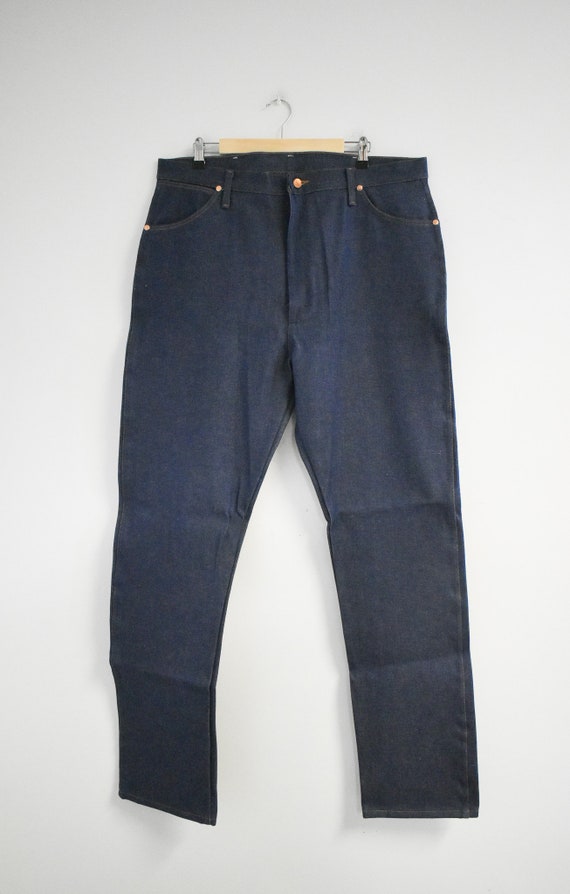 1980s NOS Wrangler Dark Wash Jeans, 40x36 - image 6