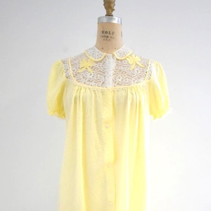 1950s Charmode Yellow Seersucker Robe