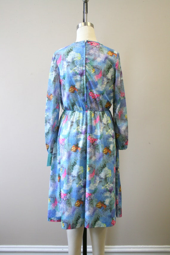 1970s Floral Knit Dress - image 5
