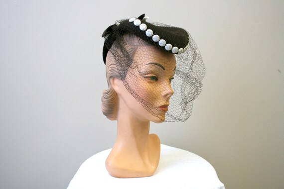 1940s New York Creations Brown Wool Pompadour Hat