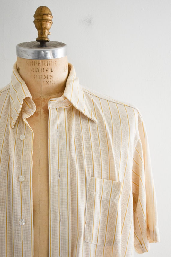 1970s Golden Yellow Knit Shirt - image 2