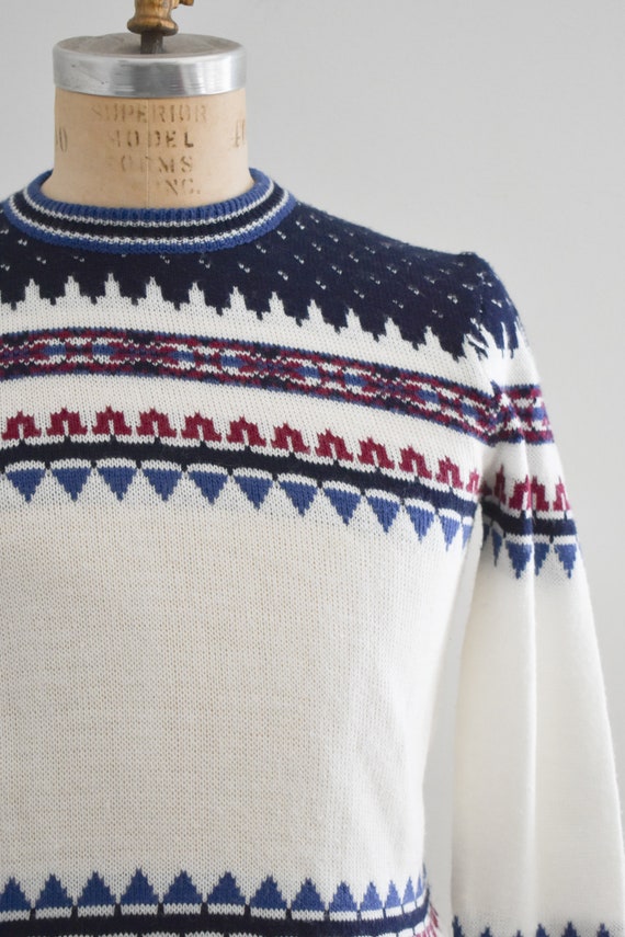 1970s Patterned Pullover Sweater - image 3