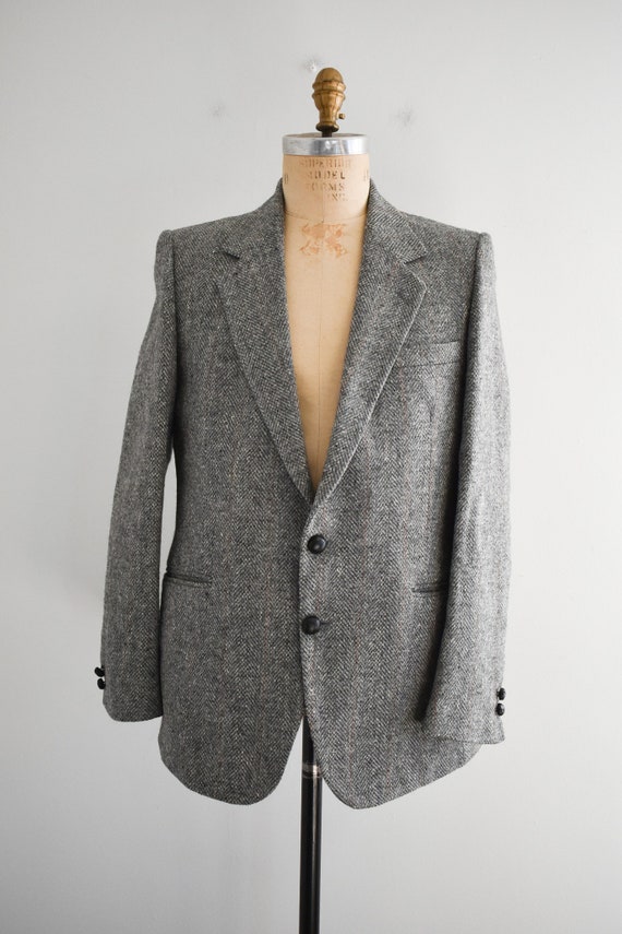 1970s/80s Donegal Handwoven Gray Tweed Jacket - image 2