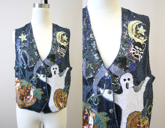1990s Halloween Sequin Vest