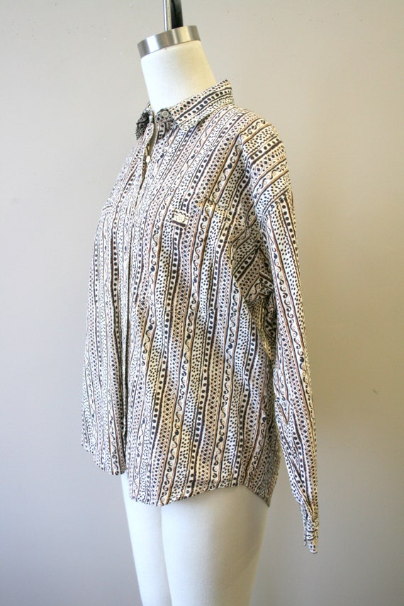 1980s Ilio Printed Cotton Shirt - image 4