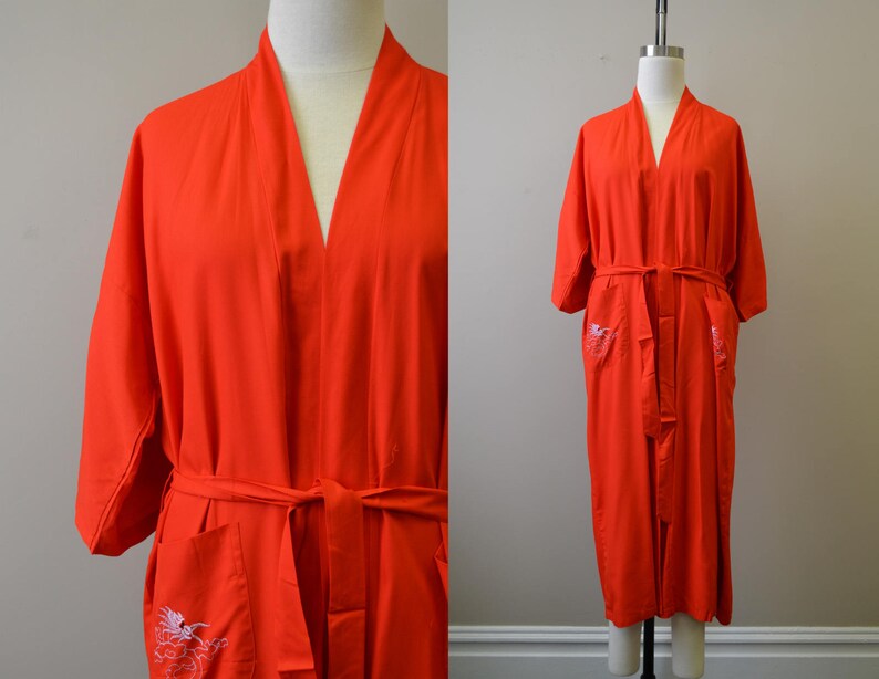 1970s Red Dragon Robe