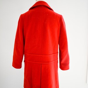 1950s/60s Heavy Red Wool Coat image 4