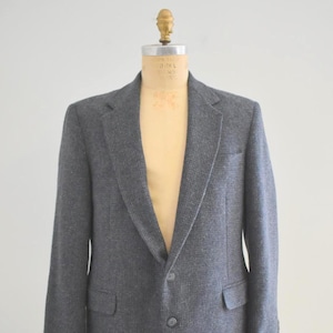 1990s Haggar Men&#39;s Gray Wool Blend Blazer