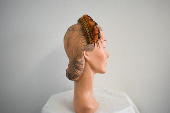 1950s Feathered Headband Fascinator - image 3