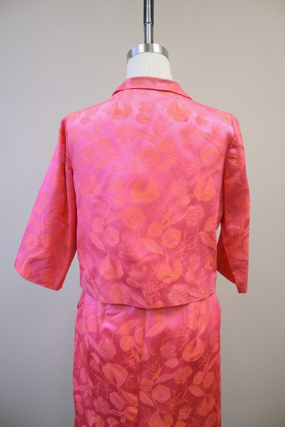 1960s Roberta Lee Pink Brocade Three Piece Skirt … - image 4