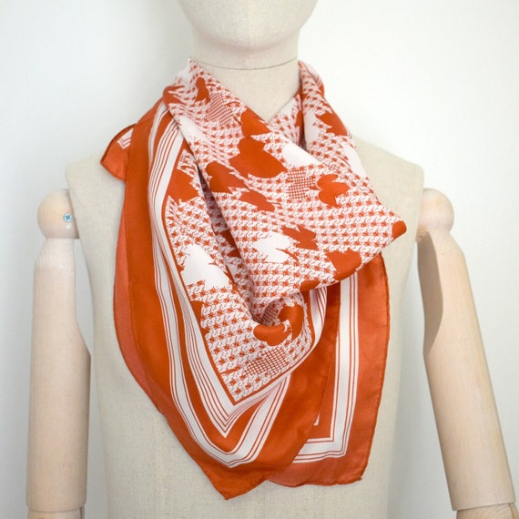 1960s Baar & Beards Autumn Leaf Scarf - image 1