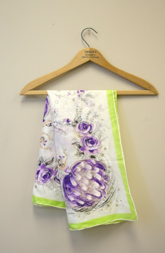 1940s Dancers Silk Blend Scarf - image 2