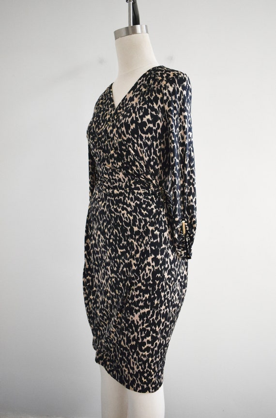 1990s/Y2K Cache Leopard Print Jersey Dress - image 4