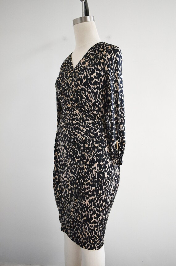 1990s/Y2K Cache Leopard Print Jersey Dress - image 6