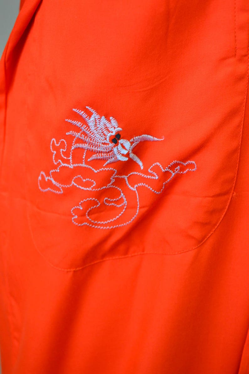 1970s Red Dragon Robe