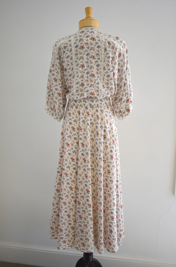 1970s/80s NOS Albert Nipon Silk Floral Dress with… - image 7