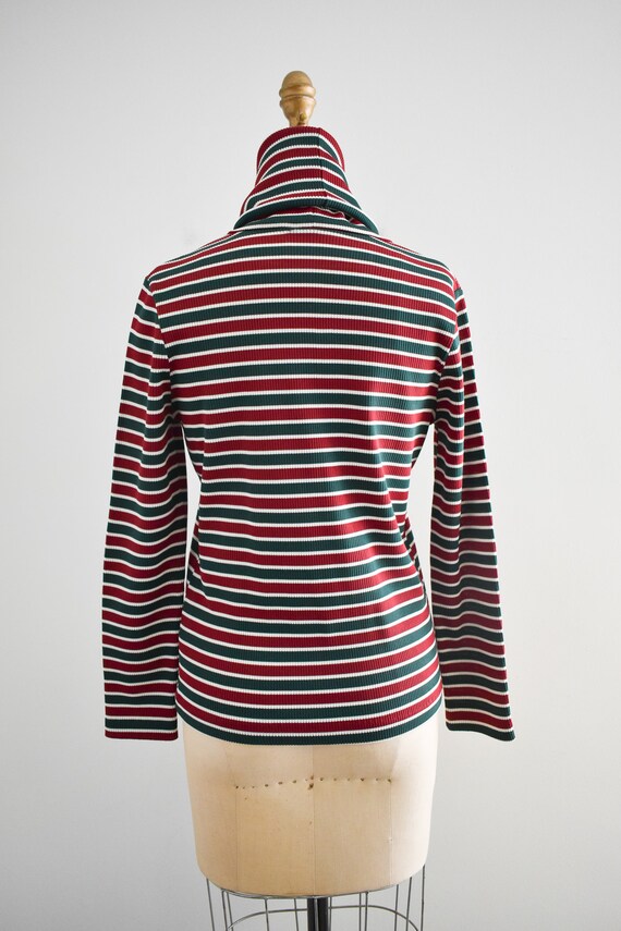 1970s/80s Striped Knit Turtleneck - image 5