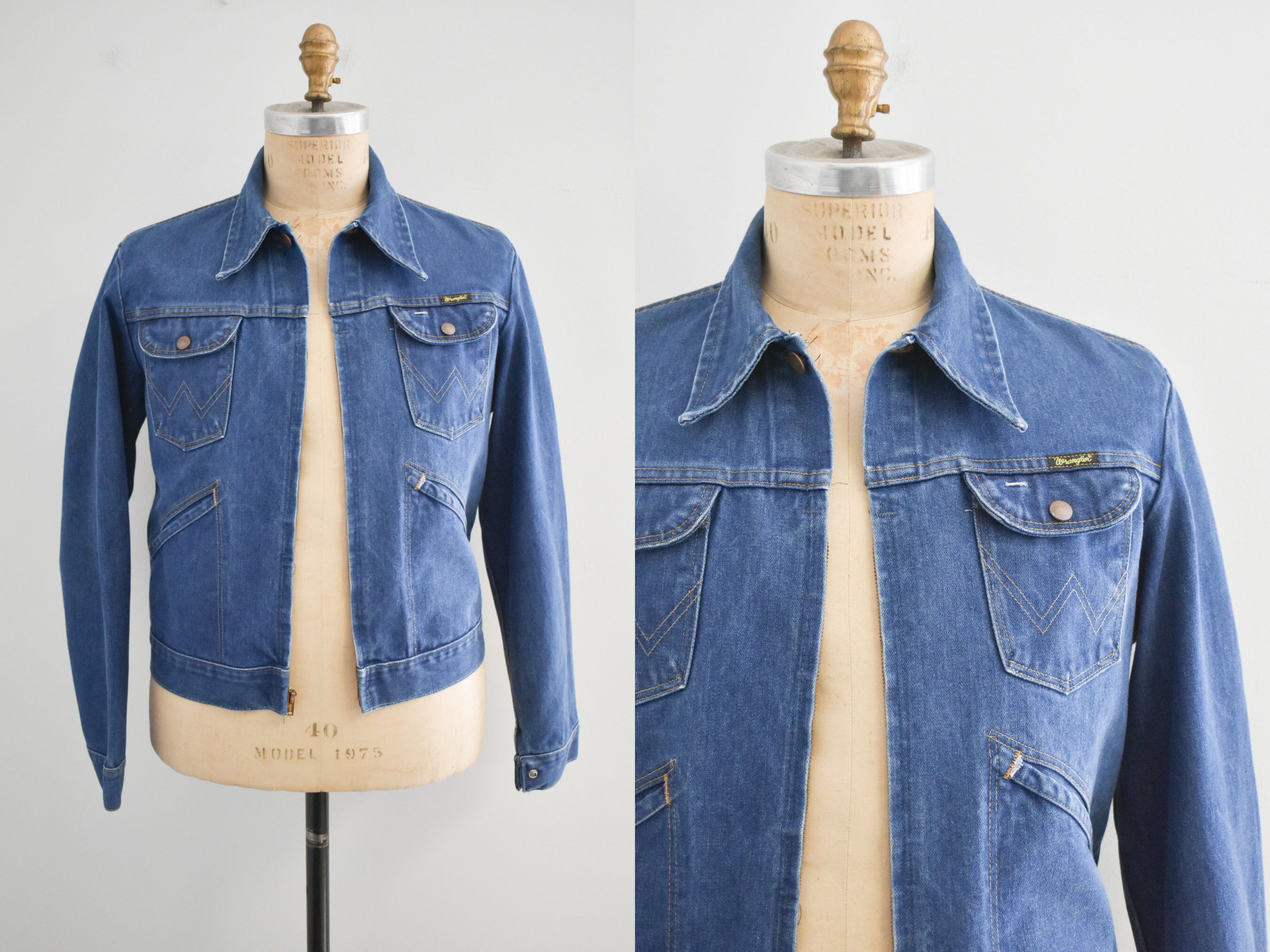 1970s/80s Wrangler No-Fault Denim Zip Front Jacket