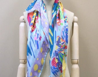 1980s Tropical Fish Mesh Scarf