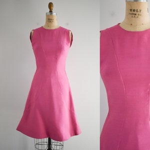 1960s Pauline Trigere Pink Mini Dress image 1