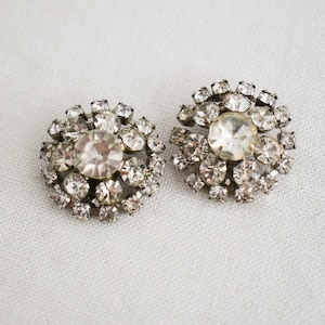 1950s/60s Rhinestone Circle Clip Earrings