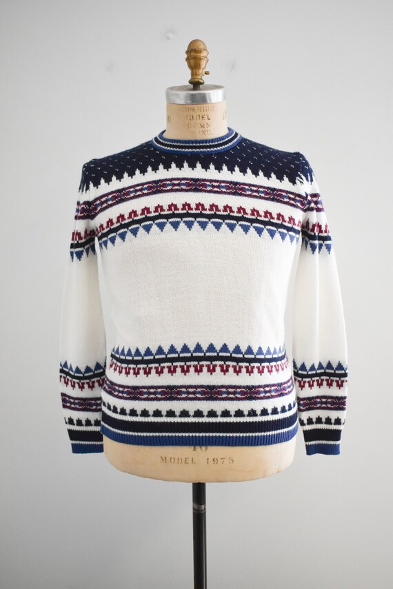 1970s Patterned Pullover Sweater - image 2