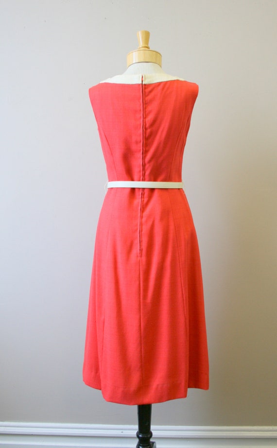 1950s Coral and Cream Dress and Jacket Set - image 8