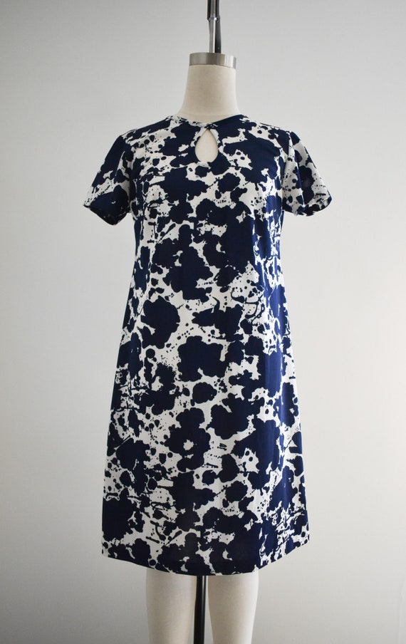 1960s Ink Splotch Dress - image 3