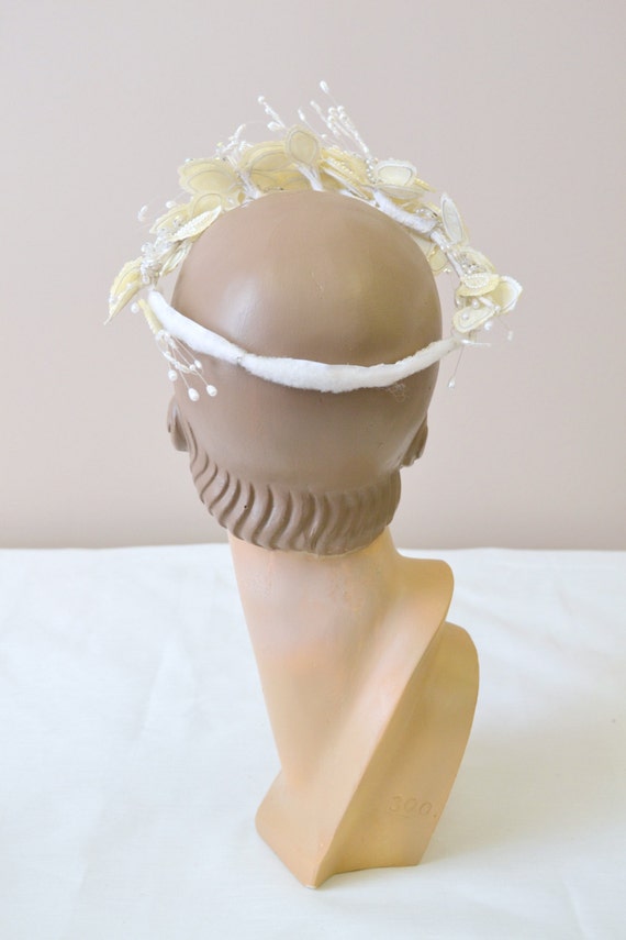 1980s Beaded Bridal Headpiece - image 3