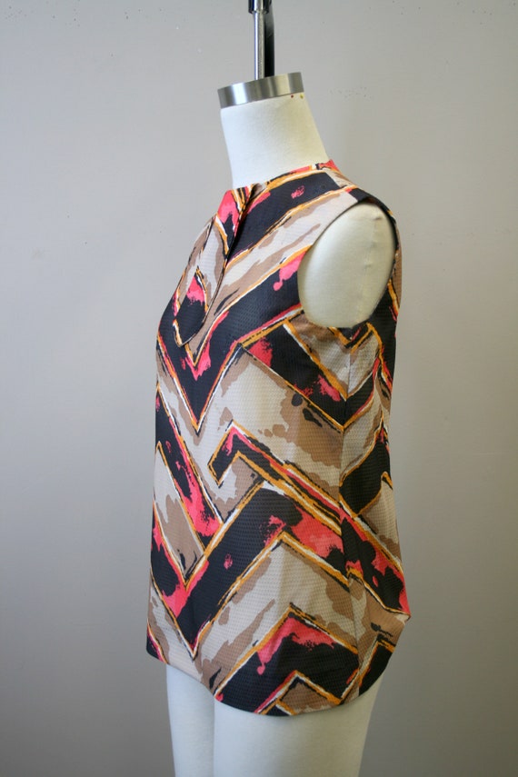 1960s Chevron Blouse - image 4