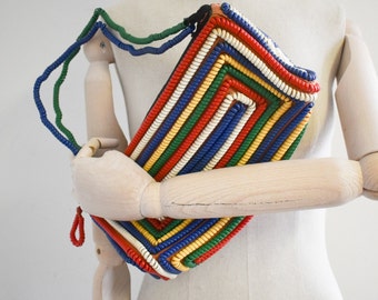 1940s Rainbow Telephone Cord Purse