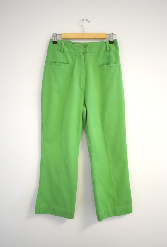 1970s Miss Holly Kelly Green Cropped Pants - image 4