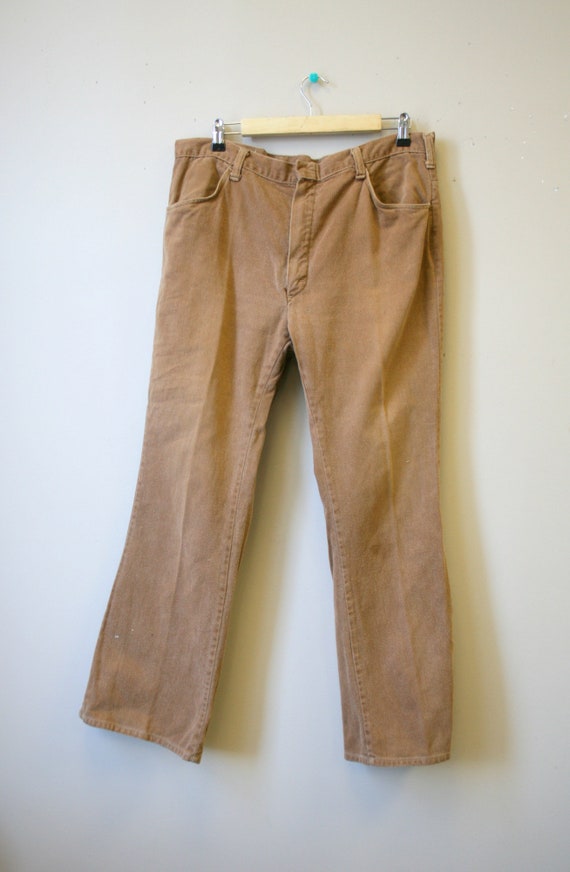 1970s Mr. Leggs Brown Cotton Denim Jeans - image 6