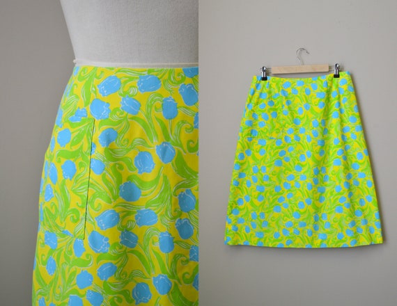1960s Lilly Pulitzer Tulip Print Skirt