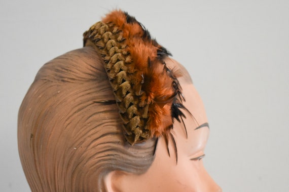 1950s Feathered Headband Fascinator - image 4