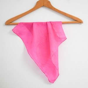 1940s/50s Vivid Pink Silk Scarf