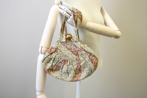 1940s Egyptian Print Handbag