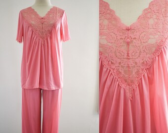 1980s Pink Pajama Set