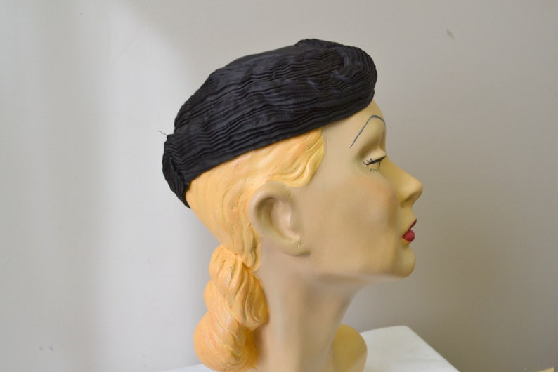 1930s Jean Patou Reproduction Satin Hat image 3