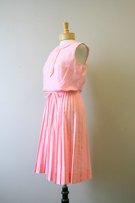 1960s Stacy Ames Pink Gingham Dress - image 4