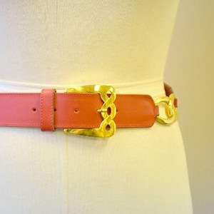 1980s Ifratus Red Leather Belt image 1