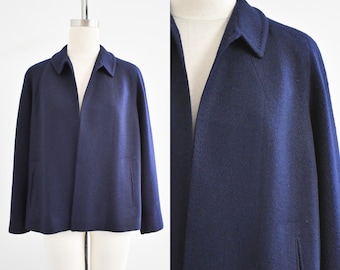 1940s Navy Wool Short Coat