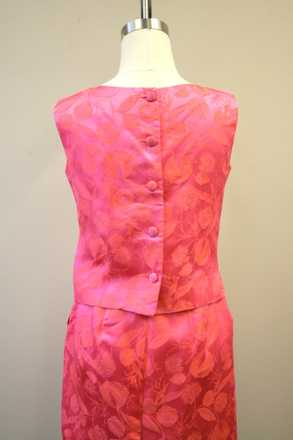 1960s Roberta Lee Pink Brocade Three Piece Skirt … - image 6