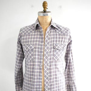 1980s Wrangler Plaid Western Shirt
