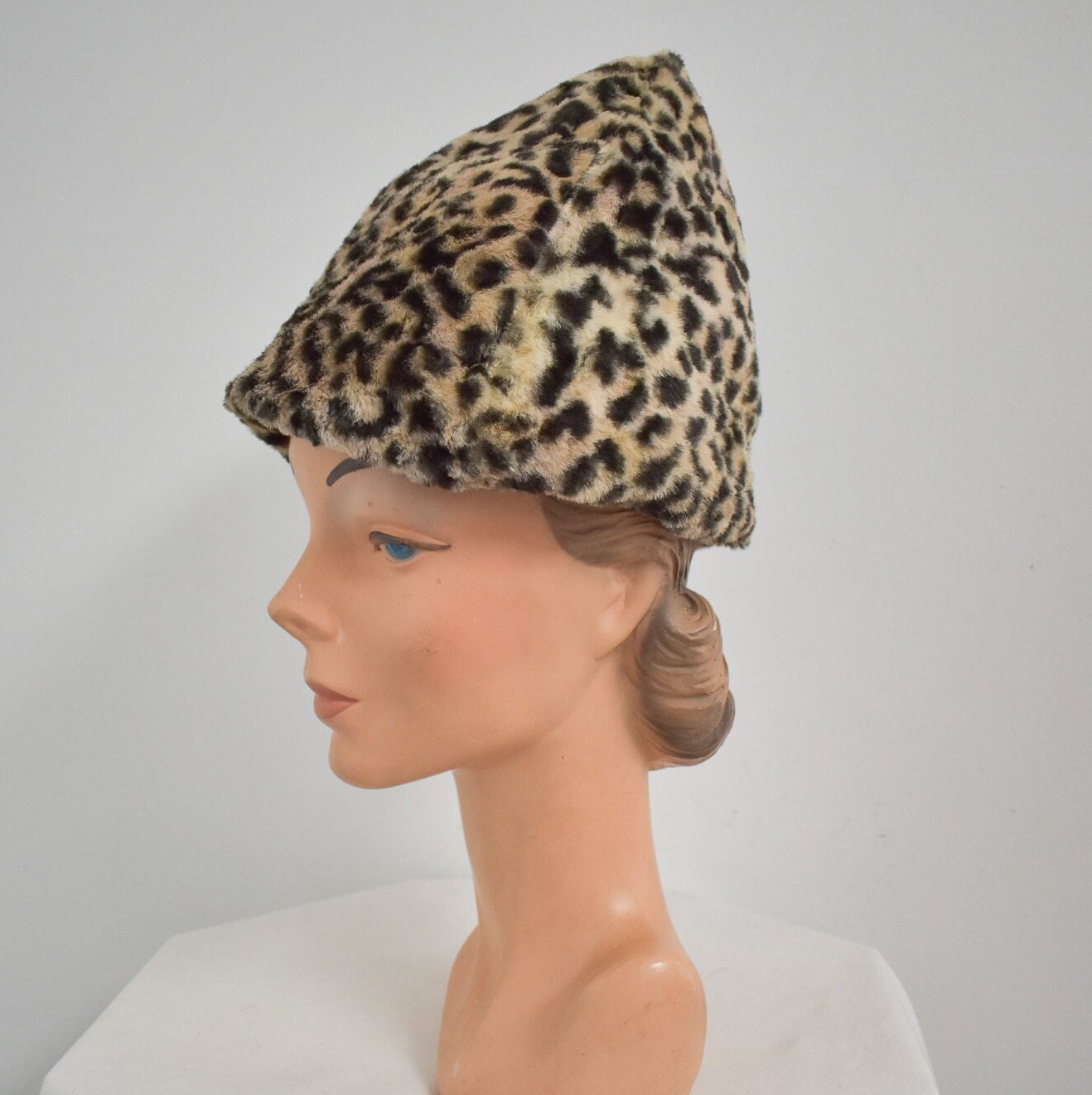 Vintage Real Leopard Fur Hat N E W in the shop on eBay • Glamorous 1950 main image 3