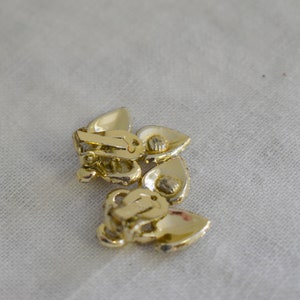 Vintage Paris Gold Fan Necklace and Clip Earrings image 7