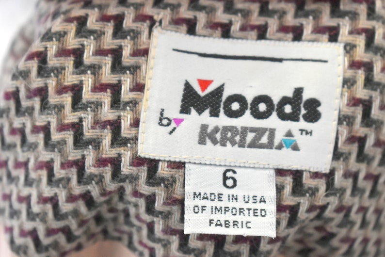 1980s Krizia Wool Blend Chevron Jacket image 8