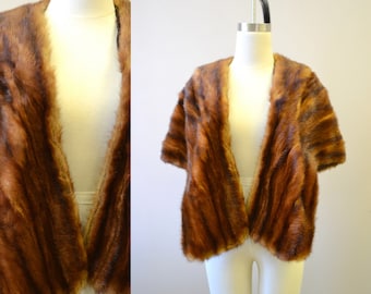 1950s Brown Fur Wrap