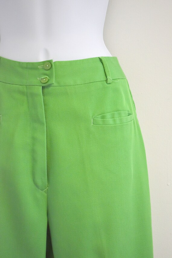 1970s Miss Holly Kelly Green Cropped Pants - image 2