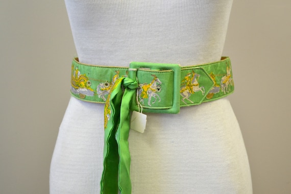 1950s NOS Brooke Cadwallader Printed Belt and Sash - image 2